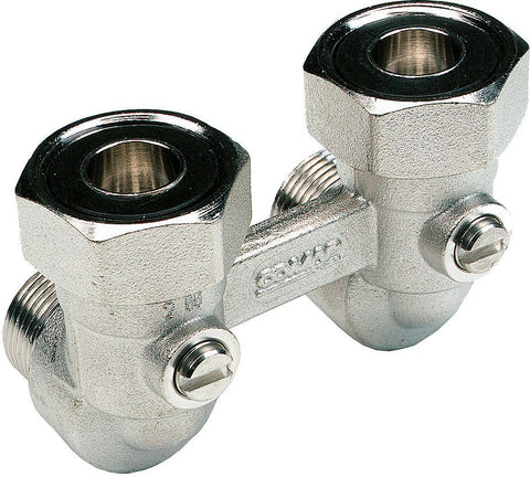 H-BLOK 2-PIJP COMAP VENTIEL MUUR 3/4"EK-M22
