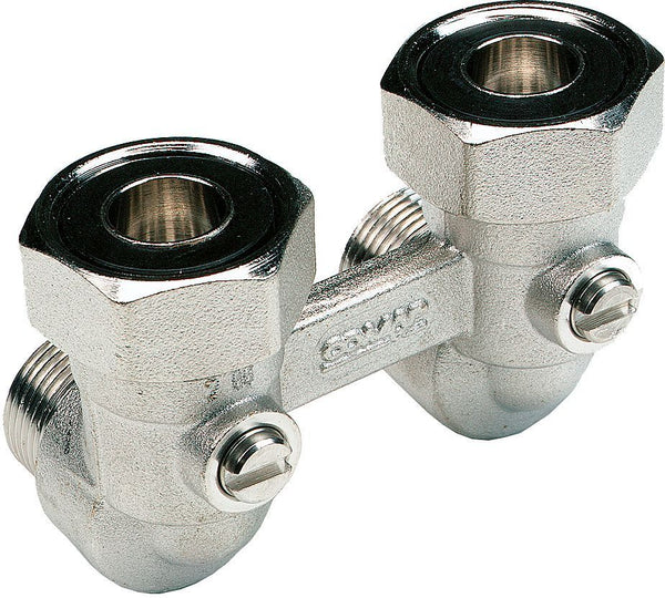 H-BLOK 2-PIJP COMAP VENTIEL MUUR 3/4"EK-M22