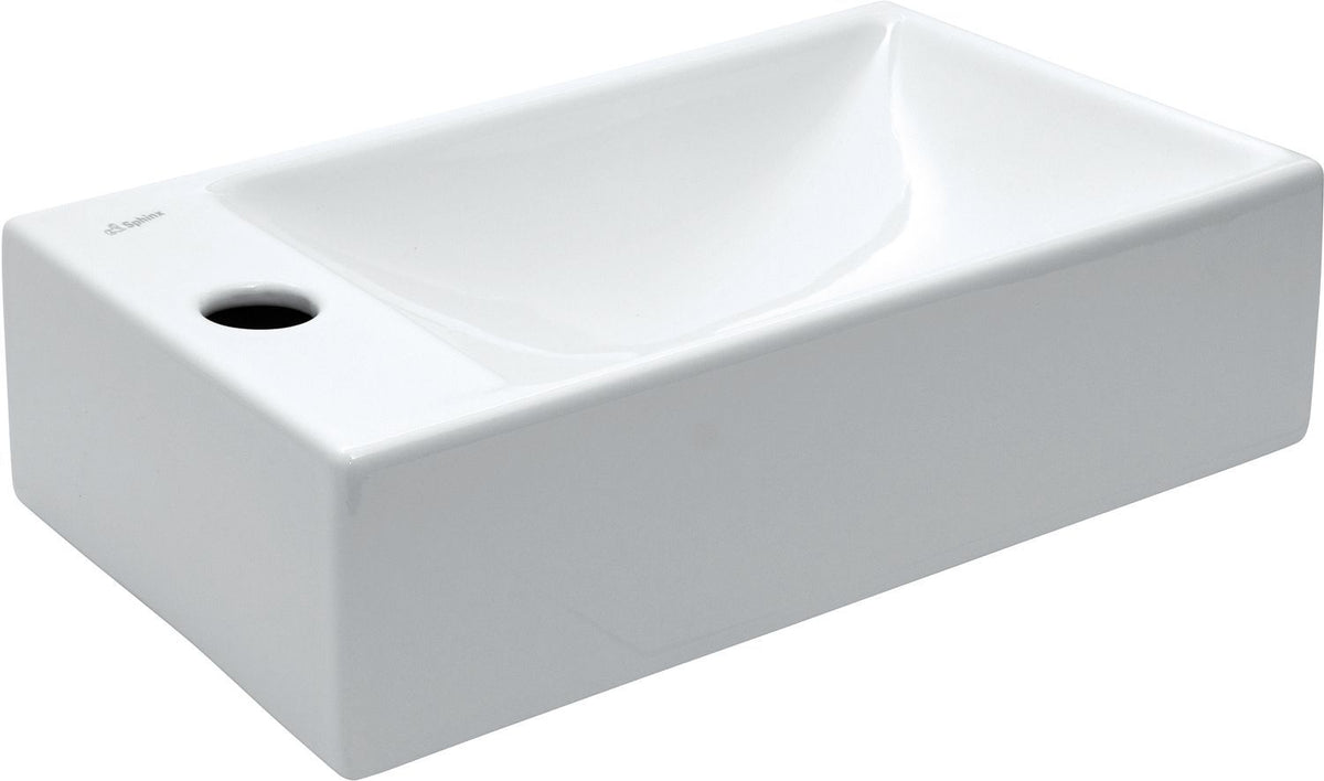 HANDENWASSER DIEDRO GEBERIT 40-23CM KRAANGAT LINKS WIT