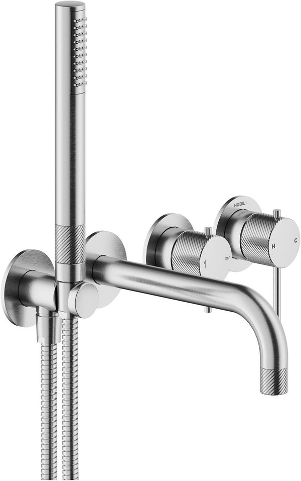 Afwerkset 4 gats mengkraan bad muur respiro nobili inox
