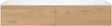 SOUS MEUBLE COFFEE 2 TIROIRS 160 CHENE CLASSIQUE +DOUBLE LAVABO EN MARBRE SYNTHETIQUE BLANC MAT