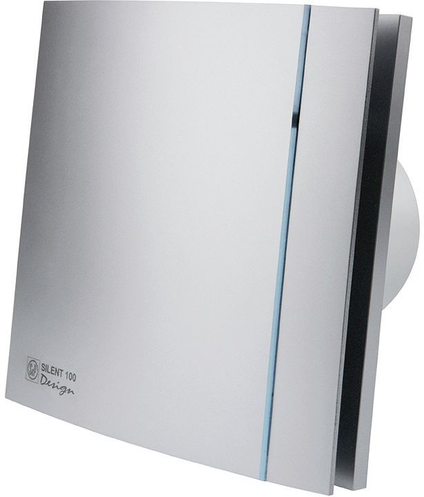 Badkamerventilator + regelbare hygrostaat SILENT-100 chz Silver design s&p