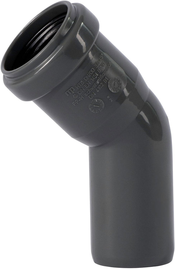Elleboog 45° Mf 125MM Pp HT-Safe Ostendorf