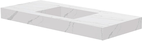Tablet Keramisch MARMER puro lavabo S centraal B120 H10 zonder kraangat white calacatta