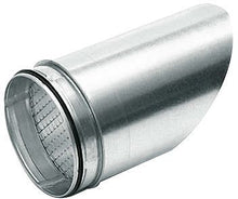 Spiral-d Eindstuk met rooster schuin voor ventilatie 355MM