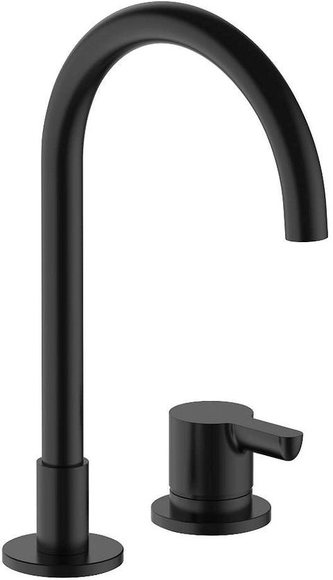 2 GATS MENGKRAAN LAVABO ICONA CLASSIC FANTINI ZONDER SLUITING 160MM MAT ZWART