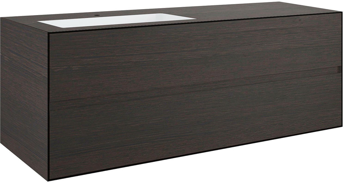 ONDERBOUW 2 LADES+ONDERBOUWLAVABO LINKS TENSO 140 +KRAANGAT WENGE