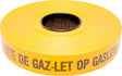 Signalisatieband "let op gasleiding" 250M geel/zwart nl/fr