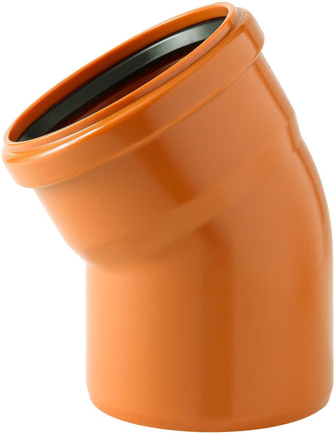 PVC elleboog riool 110MM 30° rood/bruin