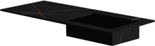 TABLET MARBRE CERAMIQUE PURO LAVABO S DROITE L120 H1,2 SANS TROU ROBINET BAMBOO BLACK
