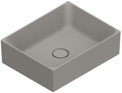 Opbouwlavabo Premium catalano cataglaze+ 45X35 H13 zonder overloop tortora satinato