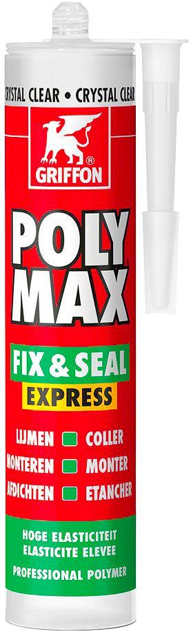 COLLE DE MONTAGE POLYMAX FIX&SEAL CRYSTAL CLEAR GRIFFON
