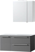 MEUBLE COMBO UNI ARDOISE 105 DROITE SOLID ARMOIRE TOILETTE 70