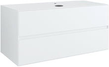 Onderbouw 2 lades+tablet voor opbouwlavabo centraal tenso 120CM +kraangat wit