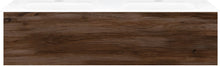 Onderbouw COFFEE 1 lade 120 duo notelaar Fluweel + dubbele wastafel porselein wit