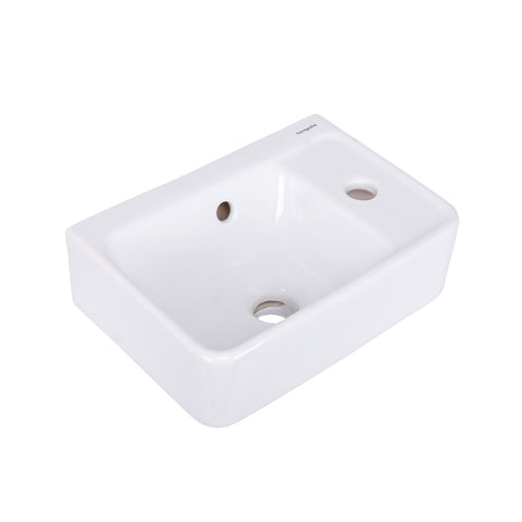 Hansgrohe handwastafel Xanuia Q 36x25 cm wit glanzend met overloop en kraangat, handenwassers — SKU MB-27633-31166, EAN 4059625478691