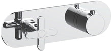 Afwerkset thermostaat+omsteller icona classic horizontaal chroom