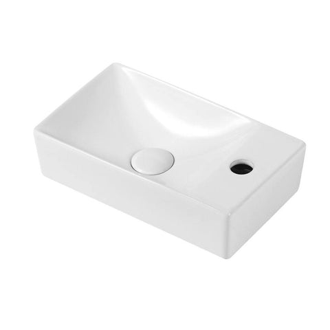 Aloni fontein - zonder overloop - kraangat rechts - keramiek - 38X10X22CM - glanzend wit, handenwassers — SKU MB-16218-19745, EAN 5404024100886