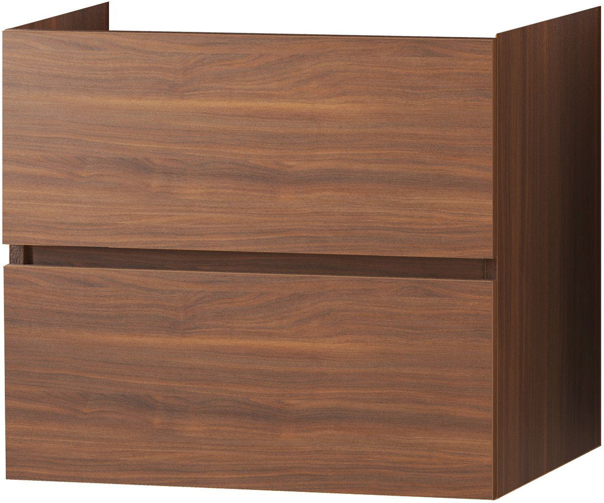 Onderbouw Molto 2 laden 70 notelaar, badkamermeubelen — SKU DESCO-187705