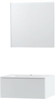 Meubel puro Solo wit 70CM 1LADE kunstmarmer spiegel