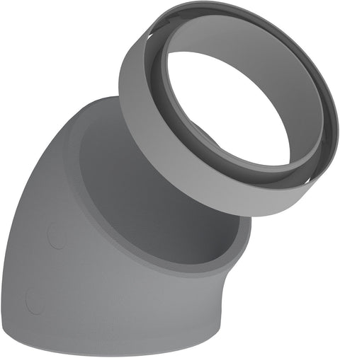 Geisoleerde bocht+koppeling d-ventilatie 160MM 45° EPS