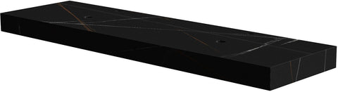 TABLET KERAMISCH MARMER PURO B180 H10 2AFVOERGATEN/KRAANGATEN BAMBOO BLACK