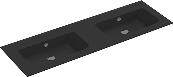 DUBBELE LAVABO ALANO CATALANO CATAGLAZE+ 142X46CM PORSELEIN MAT ZWART