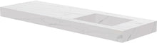 TABLET KERAMISCH MARMER PURO LAVABO S RECHTS B160 H10 ZONDER KRAANGAT WHITE CALACATTA