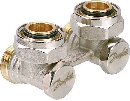 H-BLOK 2-PIJPSCOMBINATIE DANFOSS MUUR 3/4"MF