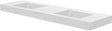 TABLET MARBRE CERAMIQUE PURO LAVABO S DOUBLE L180 H10 SANS TROU ROBINET WHITE CALACATTA
