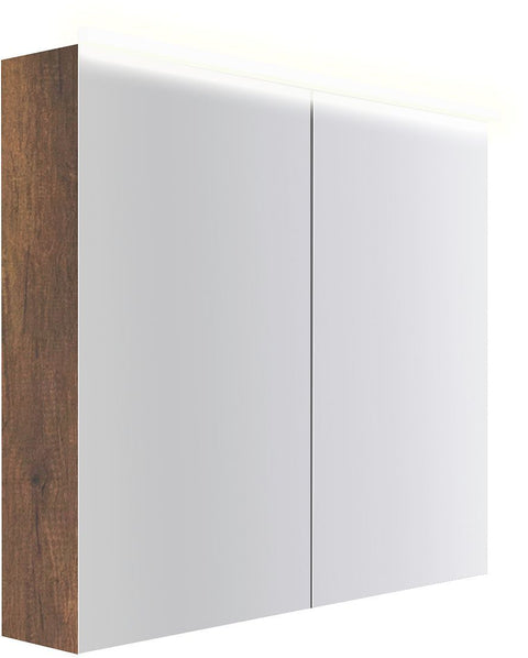 Spiegelkast COFFEE 2 deuren 900MM 4250K eik Decor roest, badkamermeubelen — SKU DESCO-193065