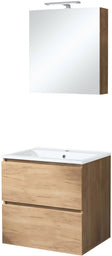 MEUBEL ICE SOLO SPIEGELKAST MET VERLICHTING 60CM EIK GRIJS