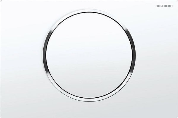 PLAQUE DE COMMANDE 1 TOUCHE SIGMA 10 GEBERIT BLANC-CHROME BRILLANT