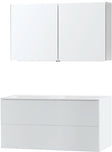 MEUBLE PURO DUO BLANC 120 SOLID MOLTO ARMOIRE TOILLETTE