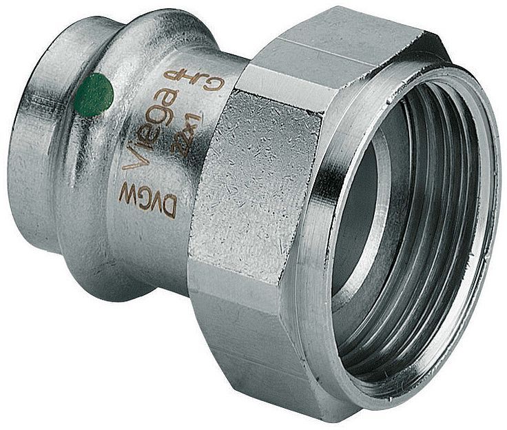 2DEL.KOPP.22MM 4/4"F Sanpress inox Viega