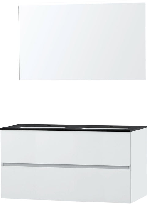 Meubel Molto poederwit 120 bleu belge spiegel, badkamermeubelen — SKU DESCO-701593