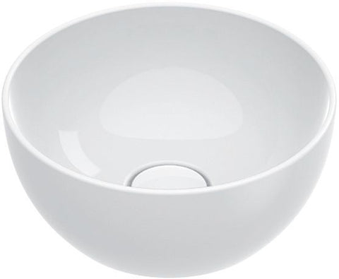 Opbouwlavabo sfera catalano cataglaze+ diameter 32 H14 zonder overloop wit