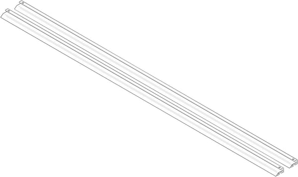 RAIL DE MONTAGE (2PCS) PANNEAU BULEX VERTICALE APPARENT PLAT