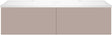 Onderbouw COFFEE 2 lades 120 duo basaltgrijs +dubbele wastafel wit