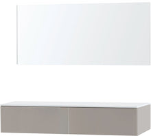 MEUBEL PURO DUO GRIJS 160 1 LADE SOLID OPBOUW SPIEGEL