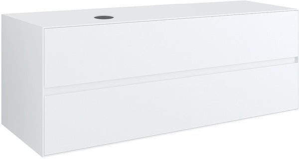ONDERBOUW 2LADES+TABLET VOOR OPBOUWLAVABO LINKS TENSO 140CM ZONDER KRAANGAT WIT
