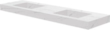 TABLET MARBRE CERAMIQUE PURO LAVABO S DOUBLE L180 H10 +TROU ROBINETS WHITE CALACATTA