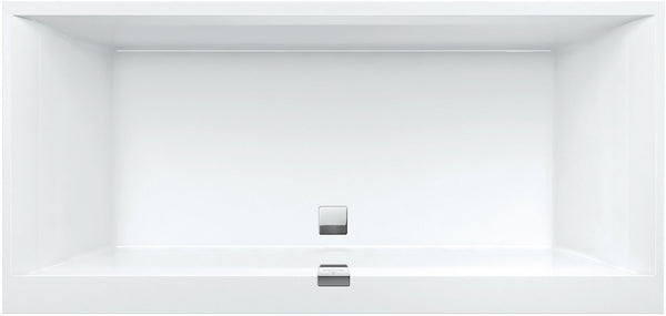 Bad quaryl Square Edge 12 VB 170X75 inclusief poten+automatische sluiting wit