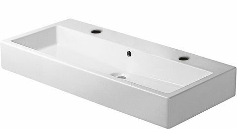 Lavabo dubbel vero Duravit 100CM +2KRAANGATEN wit