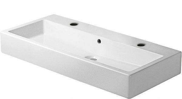 Lavabo dubbel vero Duravit 100CM +2KRAANGATEN wit