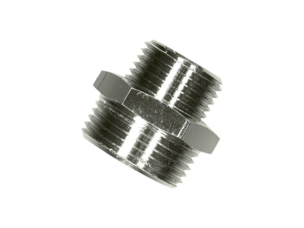 Saninstal Verloopnippel M 1/2" x M 3/8" chroom