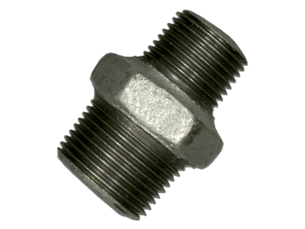 Saninstal Verloopnippel M 1/2" x M 3/8" galva
