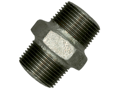 Saninstal dubbele nippel MM 3/8" galva