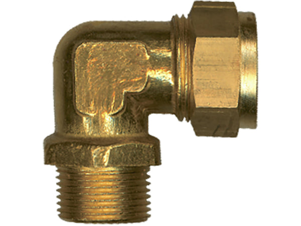 Saninstal Knie knelkoppeling M 3/8" x 12mm messing