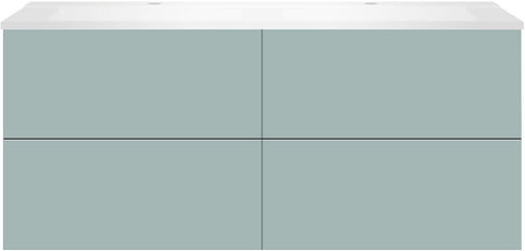 ONDERBOUW COFFEE 4 LADES 140 DUO IJSBLAUW ZACHT MAT +DUBBELE WASTAFEL WIT